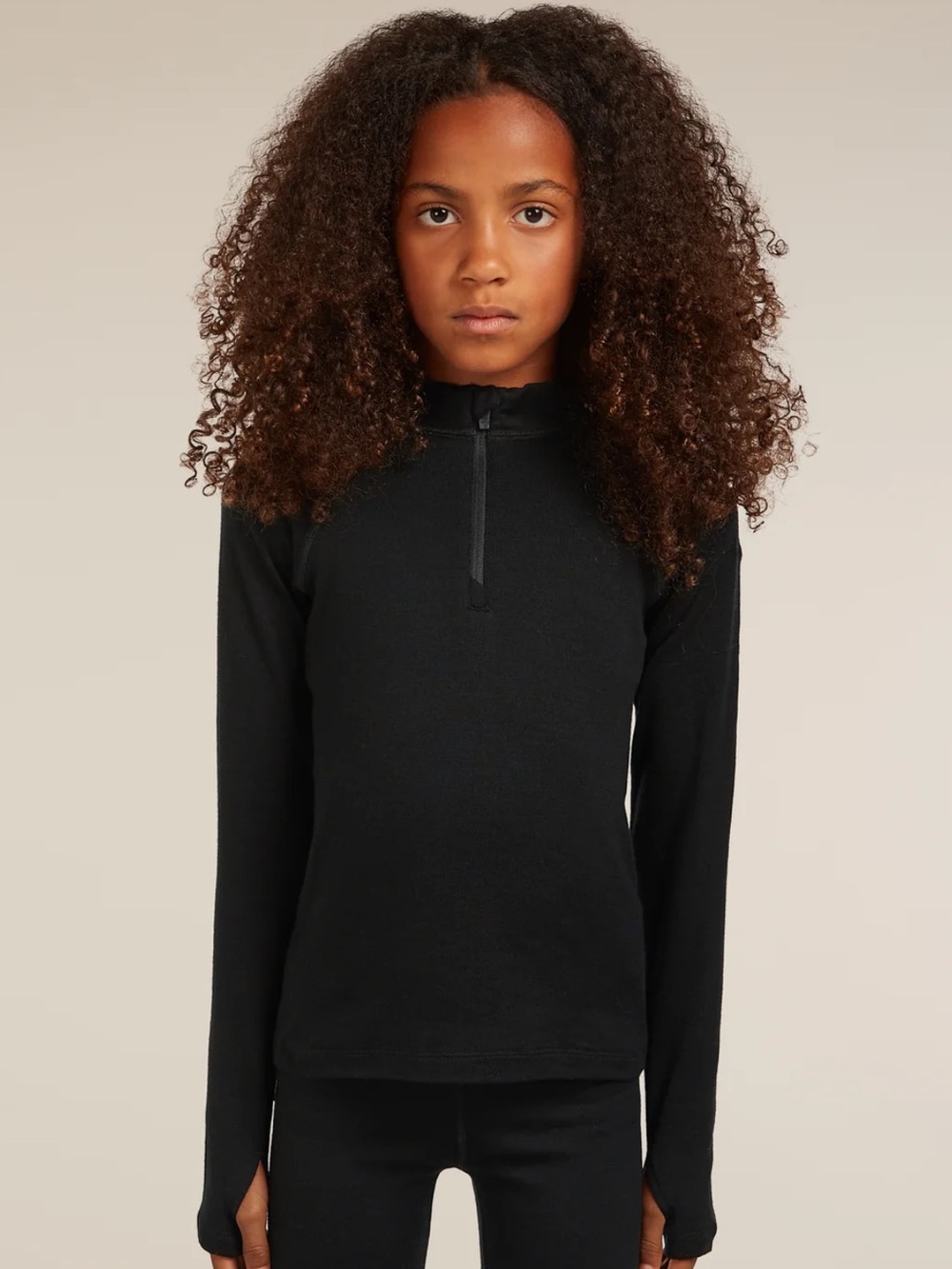 Icebreaker kids Half-Zip Top and pants set- Black. Size 5 kids. Never worn